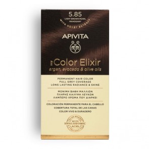 Apivita My Color Elixir Μόνιμη Βαφή Μαλλιών No 5.85 Καστανό Ανοιχτό Περλέ Μαονί