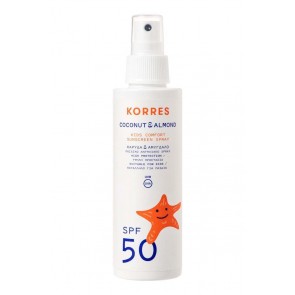 Korres Coconut & Almond SPF50 Αδιάβροχο Παιδικό Αντηλιακό Spray 150ml