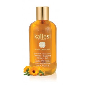 Kallesi Organic Castile Liquid Soap – Calendula, Chamomile, Aloe Vera & Oat | Υγρό Σαπούνι Καστίλλης – Καλέντουλα, Χαμομήλι, Αλόη βέρα & Βρώμη