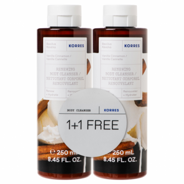 Korres Renewing Body Cleanser Vanilla Cinnamon 2x250ml by Korres