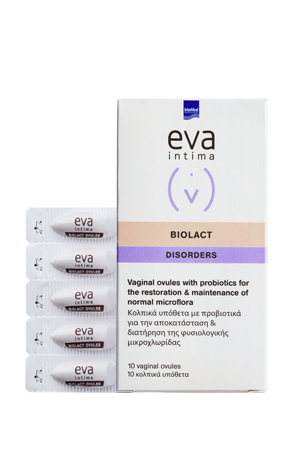 Intermed Eva Intima Biolact Ovules Disorders Κολπικά Υπόθετα 10τμχ by Eva