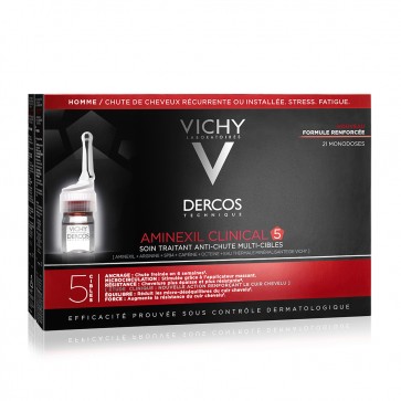 Vichy Dercos Aminexil Clinical 5 Πρόγραμμα κατά της Τριχόπτωσης Πολλαπλής Στόχευσης by Vichy