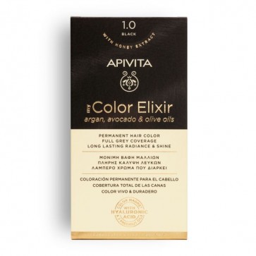 Apivita My Color Elixir Μόνιμη Βαφή Μαλλιών No 1.0 Μαύρο by Apivita