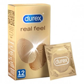 Durex Real Feel Προφυλακτικά από Προηγμένο Υλικό για πιο Φυσική Αίσθηση Κατά την Επαφή