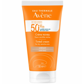 Avene Eau Thermale Cream Teintee SPF50+ Αντιηλιακή Κρέμα Προσώπου με Χρώμα για Ξήρο Ευαίσθητο Δέρμα 50ml