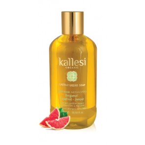 Kallesi Organic Castile Liquid Soap – Bergamot, Grapefruit & Juniper | Υγρό Σαπούνι Καστίλλης – Περγαμόντο, Γκρέιπφρουτ & Άρκευθος