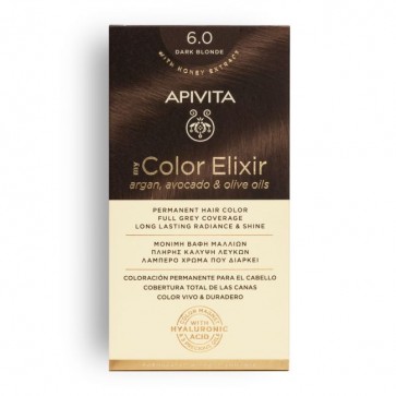 Apivita My Color Elixir Μόνιμη Βαφή Μαλλιών No 6.0 Ξανθό Σκούρο by Apivita