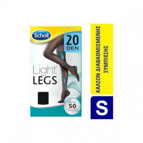 Scholl Light Legs Καλσόν Διαβαθμισμένης Συμπίεσης 20Den Black Size:M