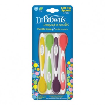 Dr Brown’s Soft Tip Spoons Flexible Scoop Μαλακά Κουταλάκια Ταΐσματος 4m+ by Φαρμακείο Μαρίτας Δάσκου