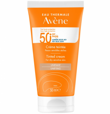 Avene Eau Thermale Cream Teintee SPF50+ Αντιηλιακή Κρέμα Προσώπου με Χρώμα για Ξήρο Ευαίσθητο Δέρμα 50ml by Avene