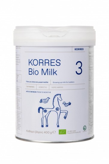 Korres Bio Milk 3 Βιολογικό Αγελαδινό Γάλα για Νήπια και Μικρά Παιδιά από 12 μηνών 400gr by Korres