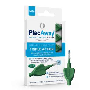 Plac Away Triple Action Μεσοδόντια Βουρτσάκια 0.8mm ISO 5
