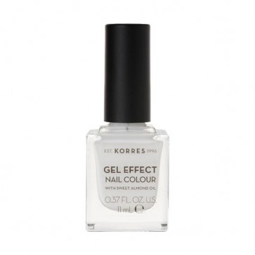 Korres Gel Effect Nail Colour With Sweet Almond Oil No.01 Blanc White 11ml by Korres