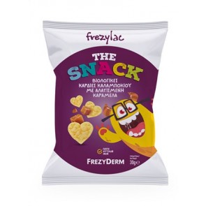 FREZYLAC THE SNACK Βιολογικές καρδιές καλαμποκιού με αλατισμένη καραμέλα