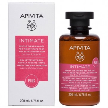 Apivita Intimate Plus Απαλό Gel Καθαρισμού της Ευαίσθητης Περιοχής με Tea Tree & Πρόπολη 200ml by Apivita