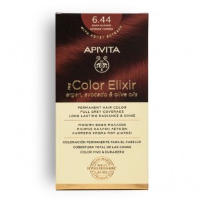 Apivita My Color Elixir Μόνιμη Βαφή Μαλλιών No 6.44 Ξανθό Σκούρο Έντονο Χάλκινο