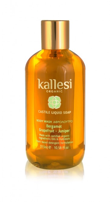 Kallesi Organic Castile Liquid Soap – Bergamot, Grapefruit & Juniper | Υγρό Σαπούνι Καστίλλης – Περγαμόντο, Γκρέιπφρουτ & Άρκευθος by Φαρμακείο Μαρίτας Δάσκου